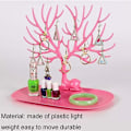 Miniatyrbillede 4 af 4: Plastik Smykke Træ Display Stativ, Hjorte Træ Smykke Display Stativ Øreringe Halskæde Holder Smykker Opbevaring Holder Stativ, Pink