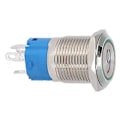 Miniatyrbillede 2 af 5: 2 stk. Trykknapkontakt 16 mm Fladt Hoved Selv-Nulstillende, Grønt LED-lys, 24VDC, Vandtæt, Holdbar, Nem Installation, Ideel til DIY-Projekter,