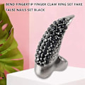 Miniatyrbild 5 av 5: 10 st/set DIY Smycken Punk Pavé Tå Böj Fingertoppsring Set