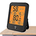 Miniatyrbillede 1 af 5: Generisk Lufttemperatur Termometer, Rum Hygrometer Termometer | Temperatur- og Fugtighedsmåler til Babyværelse, Stue, Kælder, Drivhus, O