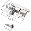Miniatyrbilde 3 av 5: Dørbolter i rustfritt stål, 2 tommers møbelinnvendige dører langstrakte bolter, dørsikringslås, rød kobber, 54x28,6mm, 2 stk