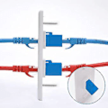 Pikkukuva 3 / 5: 2-pakkaus 2-porttinen Ethernet-seinälevy, Rj45 Cat6 naaras-naaras -liitin riviliitin etulevyt, 2-po