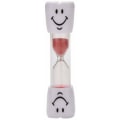 Miniatyrbild 1 av 5: Sand Timer Klocka Leende Mönster Tandborste Timer 3 Minuter för Spel Klassrum Hemmakontor Kök Dekoration ( Röd )