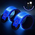 Miniatyrbild 2 av 5: 2-pack USB-uppladdningsbara reflexarmband, hög synlighet för löpare, vandrare, djurägare, bl