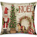 Miniatyrbilde 3 av 5: Set med 4 juleputetrekk, 18 x 18 tommer Xmas-serie putetrekk putetrekk putetrekk, bomull glidelås firkantet juledekorasjoner