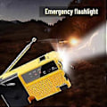 Pikkukuva 4 / 5: Hätäradio, käsikammen avulla toimiva radio LED-taskulampulla, pieni kannettava AM/FM-radio, kotiin ja ulkoiluun