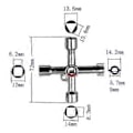 Miniatyrbilde 5 av 5: Gassnøkkel Målernøkkel Verktøynøkkel for Elektrisk Skapskap Åpningsnøkkel Sink Legering (1 stk, Sølv)