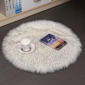 Miniatyrbild 1 av 5: Faux pälsfårskinn matta Faux fleece stolsöverdrag sittdyna mjuk fluffig lurvig matta för vardagsrum sovrum soffa golvmattor (vit, 9