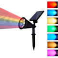 Miniatyrbild 2 av 5: Led solcells trädgårdslampa strålkastare automatisk ändring 7 färger solcellslampa utomhus för gård uteplats gräsmatta belysning vattentät 1 st
