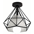 Miniatyrbild 1 av 4: Retro taklampa svart metall hängande lampa för hall sovrum kök vardagsrum E27 bas