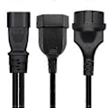 Miniatyrbillede 4 af 5: IEC320-C14 Han til EU4.0mm+EU4.8mm Hun Strømforsynings Konverter Kabelledning