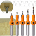 Miniatyrbild 2 av 5: DENUOTOP 5 st träavfasningsborr Bits Countershaft HSS Konisk borr Bits-DENUOTOP