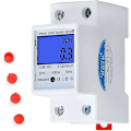 Miniatyrbilde 1 av 5: LCD Digital Elektrisitetsmåler Trefasemåler Trefase 4-leder Trefasemåler for DIN-skinne AC-måler, 1
