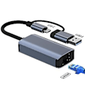 Miniatyrbild 5 av 5: Usb 3.0 Gigabit Ethernet Adapter Usb C Rj45 Nätverkskort Nätverksförlängningskabel Splitter