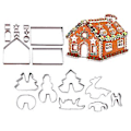 Miniatyrbillede 1 af 5: 18 stk. 3D Peberkage Rustfrit Stål Scenarie Sæt Kiksform Fonda