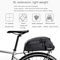 Miniatyrbild 5 av 5: Cykelväska Cykelsadelväska Vattentät Packväska Ryggsäck Sidväska 8L