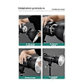 Miniatyrbilde 4 av 5: Standard Reflektor Diffuser Lampeskjerm Skål 55 Grader for Bowen Mount Studio Strobe Blitslys Speedlites