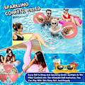 Miniatyrbillede 4 af 5: 2 stk. 40 cm Oppustelige Strandbolde Guld Konfetti Poolbolde til Swimmingpool til Voksne Sommer Fødselsdagsfest Rosaguld