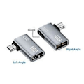 Miniatyrbild 5 av 5: 2 st OTG-adapter för 90 graders vänster/höger vinkel Micro-USB till USB OTG-adapter för Android-telefon och surfplatta