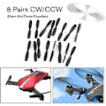 Miniatyrbild 2 av 5: 8 Par Cw/ccw Propeller Propellerblad För Rc 60mm Mini Racing Drone Quadcopter Flygplan Uav Reservdelar Tillbehör Komponent Svart