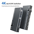 Pikkukuva 2 / 5: 4k Kvm -kytkin Hdmi-yhteensopiva 2 sisään 1 ulos, 4k 60hz Usb-keskitinjakaja