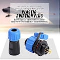 Miniatyrbillede 2 af 4: IP67 SP13 3-benet Vandtæt Plastik Stikdåse Konnektor (3-benet)