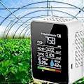 Miniatyrbild 5 av 5: Multifunktionell 5-i-1 Co2-mätare Digital Temperatur- och Fuktighetstestare Koldioxid Tvoc Hcho Detektor Luftkvalitetsmonitor