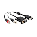 Miniatyrbilde 4 av 5: VGA-kabel for Cast High Definit + 3,5 mm til 2-adapter