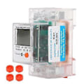Miniatyrbild 1 av 4: Energimätare 2P Enfas DIN-skena Elförbrukningsmätare Bakgrundsbelyst LCD-display Effektmätare 230V