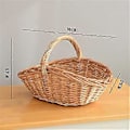 Miniatyrbillede 3 af 5: Willow Frugt Picnic Kurv Rattan Æg Kurv Køkken Opbevaringskurv Bambus Bærbar Grøntsagskurv Opbevaringskurv S