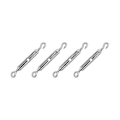 Miniatyrbillede 3 af 5: Mindre Stål Turnle Strammer Skrue Diameter 5mm Krog Øje Wire Reb Strammer