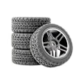 Miniatyrbilde 3 av 5: For Rs4 Fw06 Tt02 D4 1/10 Metallhjul Flat Sportsbil Dekk, Modifisert Og D Tilbehør