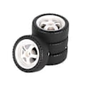 Miniatyrbillede 1 af 5: 4 stk. 33 mm RC Drift Dæk Hjul Hårdt Dæk til LDRC AE86 A86 A86P LD1801 1/18 RC Bil Opgraderingsdele Tilbehør, 1