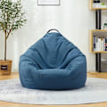 Miniatyrbild 3 av 5: Sittpuff Soffa Säck Lazy Recliner Soffa Överdrag Tyg Fåtölj Överdrag Stolar Överdrag Utan Fyllning Sittpuff Puff Tatami Vardagsrumsmöbler (Blå,