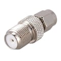Miniatyrbilde 4 av 4: F Type Fe Til Sma Plugg Koaksial Adapter Kobling Sølv T