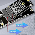 Pikkukuva 5 / 5: MSATA - M.2 SATA -sovitinlaajennuskortti, tukee SSD 2230 2242 6 Gbps nopea