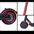 Pikkukuva 5 / 5: 1 Set Heijastavat Tarrat Skootterin Täysi Sarja Tarrat Max G30 Kickscooter Taitettavat Tarrat (keltainen)
