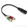 Miniatyrbillede 1 af 5: Audiokabel 2 Rca Til Xlr Han /mor Dobbelt Lotus Drejekort Audiokabel
