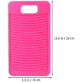 Miniatyrbillede 2 af 5: Bærbar Mini Anti-slip Plast Håndvaskebræt Husholdningsartikler (rosenrød) (4-d-w)