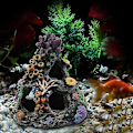 Miniatyrbilde 4 av 5: Simulering Harpiks Fjell Fisk Tank Akvarium Ornamenter Dekor
