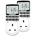 Miniatyrbilde 1 av 5: Digital Elektrisk Timer Pluggkontakt Med Lmell 18 På-av Programmer, Nedtelling