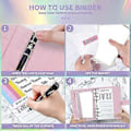 Miniatyrbild 5 av 5: Budget Binder Set - Budgetpärm med kontantkuvert, kontantorganisatör pengar sparande pärm kontantkuvert för budgetering B