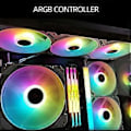 Miniatyrbild 4 av 5: Coolmoon 120mm PWM ARGB PC Chassifläkt Tyst 4-Pin RGB Kylfläkt för CPU