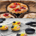 Pikkukuva 4 / 5: Mopoin Tarteform Klein, 8 Stck Quicheform Mit Hebeboden Tartelette Frmchen Antihaftbeschichtet 4 Zoll Fr Quiche Brot (musta)