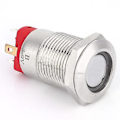 Pikkukuva 3 / 5: 2 kpl 12mm 4-nastainen itselukittuva metallinen painikekytkin LED-valolla IP66 IK09 (Punainen 100~240V)