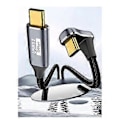 Pikkukuva 1 / 5: PD 100W USB C - Type C Kulma OTG Datakaapeli USB 3.2 Gen 2 10Gbps Datasync 5A Virransyöttö 4K60Hz, J