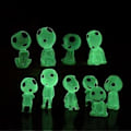 Miniatyrbillede 2 af 3: 10 stk./sæt Selvlysende Miniature Spøgelsesfigurer til Haven, Havestatuer der Lyser i Mørke