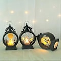 Miniatyrbild 3 av 5: Halloween LED Ljus Ljuslykta Lysande Flamlös Ljuslykta Hängande Ornament För Halloween Heminredning
