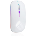 Miniatyrbilde 2 av 5: Oppdater PC-mus trådløs LED oppladbar stille trådløs mus bærbar trådløs mus 2.4g USB-mus med USB-mottakerkompatibilitet, hvit