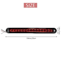 Miniatyrbilde 4 av 5: 2 stk 10 tommer 15 Led Tilhenger Led Stopp Blink Bremselys Bar Strip For Tung Båt
